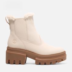 Women's Everleigh Warm Lined Boot Timberland Boots Outfit Winter, Cute Winter Boots, Women In White, Timberland Boots Outfit, Boot For Women, Warm Winter Boots, Womens Work Boots, Work Sneakers, Botas Chelsea