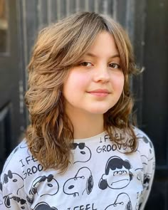 Haircut Ideas For Girls Medium, Kids Hair Cuts Girls Long, Kids Medium Haircut, Haircuts For 8 Year Girl, Short Curly Haircuts For Girls Kids, Kids Haircut For Girls Medium, Haircut For 10 Year Girl, Kids Wolf Cut Hair, Haircuts For 10 Year Girl