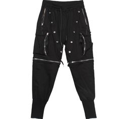 A stylish clothing that is hip hop and punk. It is fashionable, stylish, and it will look great on anyone who wears it. Do you wanahavit? Techwear Cargo Pants With Zipper For Streetwear, Alternative Streetwear Bottoms With Zip Fly, Punk Style Streetwear Bottoms With Zipper Closure, Punk Style Zipper Bottoms For Streetwear, Edgy Streetwear Pants With Zipper Closure, Edgy Pants With Zipper Closure For Streetwear, Punk Bottoms With Zipper For Streetwear, Edgy Streetwear Bottoms With Zipper Closure, Urban Black Cargo Pants With Zipper Closure