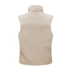 Autumn/Winter Quilted Leather Waistcoat for Women - White,2XL Leather Winter Outdoor Vest, Winter Beige Leather Jacket, Leather Outerwear For Cold Weather, Beige Winter Workwear Vest, Sleeveless Waistcoat, Leather Waistcoat, Outerwear Vest, Sleeveless Jacket, Vest White