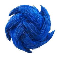 a ball of blue yarn on a white background