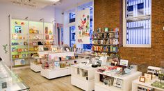 the inside of a children's book store with lots of books