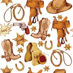 an image of cowboy hats and boots