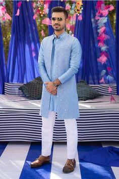 Function Wear For Men, Kurta Pajama Men, Men's Wedding Outfit, Sherwani For Men, Kurta Men, Mens Kurta Designs, Embroidered Motifs, Indian Men Fashion