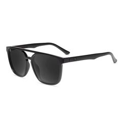 Knockaround 21. GENERAL ACCESS - SUNGLASS Brightsides BLACK ON BLACK Matte Black Wayfarer Shield Sunglasses With Polarized Lenses, Matte Black Polarized Wayfarer Shield Sunglasses, Casual Black Sunglasses For Outdoor Activities, Black Sunglasses With Uv Protection For Beach, Black Sunglasses With Mirrored Lenses For Outdoor, Black Mirrored Sunglasses For Outdoor, Black Sunglasses With Uva Protection For Beach, Black Sunglasses With Gradient Lenses For Outdoor, Rectangular Sunglasses With Uva Protection For Travel