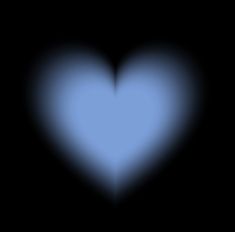 a blue heart is shown in the dark with light coming from it's center