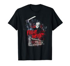 PRICES MAY VARY. Friday the 13th Jason Cabin T Shirt is available in adult unisex or women's sizes. This is a 100% authentic, officially licensed Friday the 13th Tee Shirt! Friday the 13th, Happy Birthday Jason Voorhees. Due to counselors lack of attention Jason drowns as a young boy at Camp Crystal Lake. He comes back for revenge. So if you are a camp counselor beware of a machete holding, hockey mask wearing maniac. Lightweight, Classic fit, Double-needle sleeve and bottom hem Happy Birthday Jason, Lack Of Attention, He Comes Back, Friday The 13th Jason, Camp Crystal Lake, Jason Vorhees, Hockey Mask, Camp Counselor, Fits Aesthetic