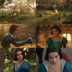 beauty and the beast collages from disney's live - action movie series