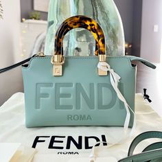 Nwt Comes With A Dust Bag And A Style/Authenticity Card. Comes With A Detachable Adjustable Leather Shoulder Strap. Two Top Handles Gold Hardware Size Mini Retail Price $1750 ++ Tax Fendi Purses, Luxury Bags Collection, Fendi Bag, Luxury Purses, Hermes Bags, Mini Tote, Bags Designer Fashion, Fendi Bags, Beautiful Bags