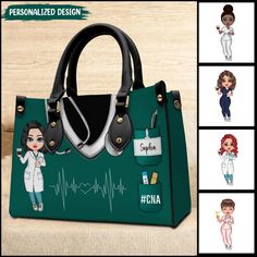 Nurse Life Pretty Doll Nurse Personalized Leather Handbag Personalized Leather Handbag, Luggage Covers, Student Bag, Leather Passport Cover, Round Beach Towels, Pretty Dolls, Passport Cover, One Bag, Nurse Life