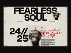 a poster with the words fearless soul on it