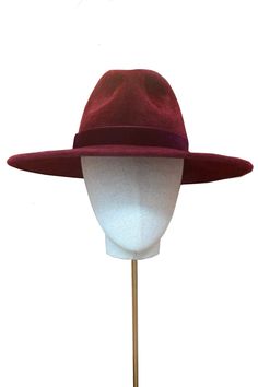 Velvet Trimmed Fedora Hat Suzannah London, Wine Colour, Vintage Style Hat, Felt Headband, Jane Taylor, Alpaca Farm, London Boutique, Velvet Headband, Vintage Couture