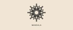 a black and white logo with the word mandala in it's center