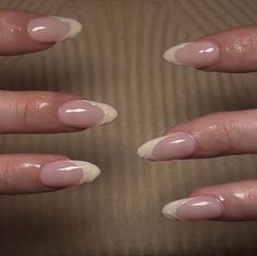 Manicure Ideas Autumn, Vanilla French Nails, French Nails With Pearls, Bridal Manicure, Simple Acrylic Nails, Pearl Nails, Cute Gel Nails