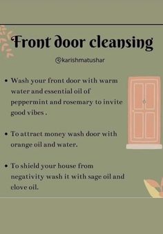 Witch Door Cleanse, Floor Sweep Spell, Apartment Protection Spell, Door Washing Spell, Home Cleansing And Protection, How To Cleanse Your Front Door, Cleansing Front Door, Spells For Home Buying, House Cleaning Magick