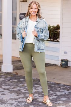 Always come in first in these leggings! The leggings have a comfy, stretchy fit and are a little high rise which makes them super flattering! Keep it casual with a chic top over them or throw them under a dress for a casual chic look! 90% Polyester, 10% Spandex Stretch Athleisure Activewear For Day Out, Casual Stretch Activewear For Day Out, Trendy Stretch Leggings For Fall, Trendy Tight Leggings For Fall, Trendy Tight Activewear For Fall, Relaxed Fit Athleisure Leggings For Everyday, Comfort Stretch Mid-rise Leggings For Fall, Spring Relaxed Fit Leggings For Loungewear, Trendy Stretch Leggings With Elastic Waistband