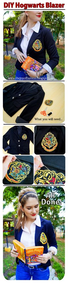 the instructions for how to make a hogwart's blazer costume from harry potter