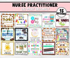 nurse appreciation cards for nurses with the words nurse appreciation written in different font and colors