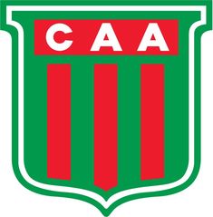 a green and red shield with the word caa on it's center side