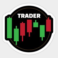 a sticker with the words trader on it