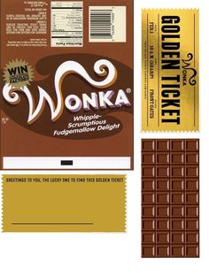 the back and side of a wonka chocolate bar