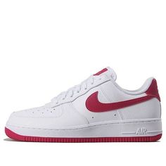 The Nike Air Force 1 07 'Wild Cherry' is a timeless classic. Designed by Nike's legendary designer Bruce Kilgore, the sneaker features a unique combination of modern and retro silhouettes. The iconic Air Sole cushioning system provides superior comfort and support, making it perfect for everyday activities. The classic red and white colorway is inspired by the original 1982 release and is sure to make a statement. The Nike Air Force 1 07 'Wild Cherry' is the perfect combination of style and comf Wild Cherry, Nike Air Force 1 07, Everyday Activities, Nike Air Force 1, Timeless Classic, Air Force 1, Nike Air Force, Air Force, Nike Women