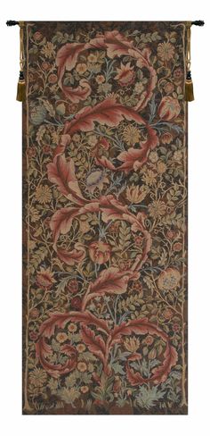 an intricately designed rug with flowers and leaves