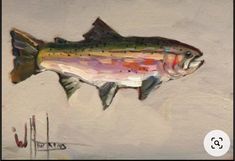 a painting of a rainbow colored fish