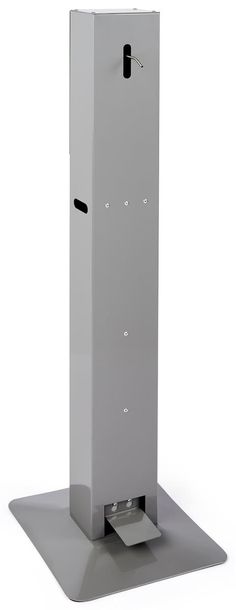 Touchless Hand Sanitizer Dispenser, Floor Standing, Foot Operated - Silver Office Lobby, Public Bathrooms, Types Of Doors, Soap Dispenser, Hands Free