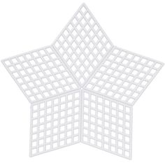 three white squares are arranged in the shape of an eight - pointed star, on a white background