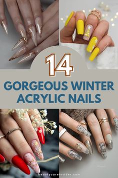 Winter Acrylic Nails Nail Ideas Acrylic Winter, Winter Acrylic Nails, Winter Nails Acrylic, Nail Colors Winter, Seasonal Nails