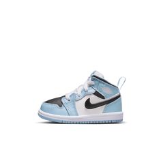 Blue And Black Jordans, Air Jordan 1 Retro Mid, Jordan 1 Retro Mid, Black Jordans, Unisex Clothes, Baby Boy Shoes, Air Jordan 1 Retro, Jordan 1 Mid, Nike Cortez Sneaker