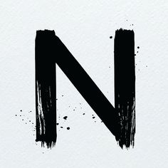 the letter n is painted with black paint