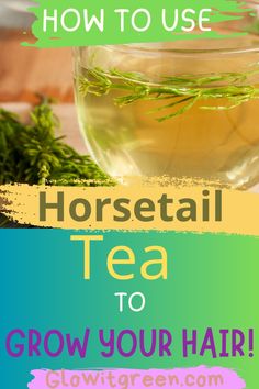 Grow your hair with Horsetail tea at Glowitgreen.com! Horsetail, a herb with numerous hair growth benefits, makes an excellent tea rinse to help the hair grow strong, long, and healthy! If you love an herbal hair rinse, add horsetail to the mix! Click for more information and DIY recipes for more beautiful hair! Horsetail Herb Benefits, Horsetail Tea Benefits, Horsetail Benefits, Tea For Hair Growth, Hair Growth Tea, Tea Hair Rinse, Herbal Hair Rinse, Green Tea For Hair, Herbs For Hair Growth