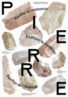 some type of poster with different types of rocks