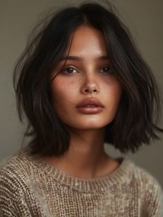 Long Layered Waves 2024: 35 Stunning Hairstyles with Curls, Rich Curtain Bangs for Every Face Shape Short And Wavy Hair, Textured Lob Haircut, Lulu Hair, Mid Length With Bangs, Rachel Hair, Textured Lob, Haircut 2024, Wavy Lob, Square Face Shape