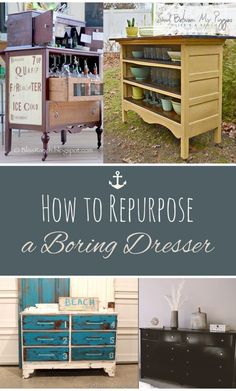 how to repurpose a boring dresser