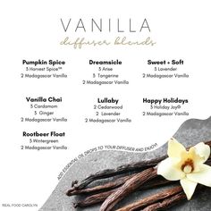 Doterra Madagascar Vanilla, Vanilla Diffuser Blends, Diffuser Blends Doterra, House Scents, Fall Diffuser Blends, Doterra Oil, Doterra Essential Oils Recipes