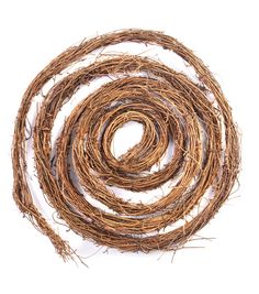 three bundles of twigs on a white background