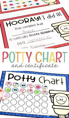 the potty chart and potty chart printables for kids to practice potty