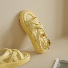 Darla Super Comfy Strappy Sandals – zierashop Comfortable Strappy Spring Sandals, Comfortable Strappy Sandals For Spring, Trendy Sport Sandals With Adjustable Strap For Spring, Spring Comfortable Ankle Strap Footbed Sandals, Casual Strap Footbed Sandals For Spring, Casual Spring Footbed Sandals With Strap, Yellow Round Toe Slingback Sandals, Yellow Round Toe Slingback Sandals Casual, Casual Yellow Slingback Sandals With Round Toe