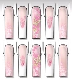 Zepeto Nail Template, Nails Template Designs, Nail Drawing Template, Nail Design Template, Nail Template, Printable Diy Crafts