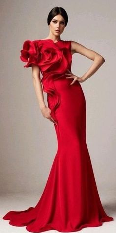 White Mini Dress Outfit, Red Evening Dress, فستان سهرة, Gala Dresses, Couture Gowns, Glam Dresses, Tailored Suits, Gorgeous Gowns, Dresses To Wear To A Wedding