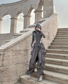 Dystopian Aesthetic Clothes, Japanese Winter Fashion, Desert Outfit, Nomad Fashion, Japanese Winter, Cool Pants, Neat Casual Outfits