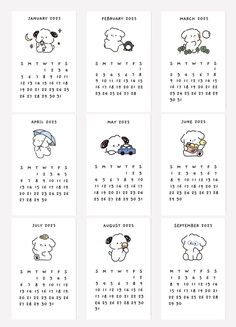 Cute Mini Posters, 2025 Calender Aesthetic Printable, 2025 Calendar Aesthetic Pink, Diy Calender Aesthetic, 2025 Cute Calendar Printable Free, 2025 Calender Aesthetic, Pochacco Calendar