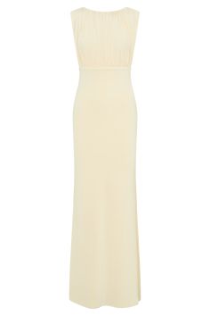 Understated glamour. The MALIA Slinky Ruched Maxi Dress is a masterclass in elegant design. Featuring a sophisticated boat neckline and daring open back, this bodycon dress flatters your silhouette with gathering detail at the bust. The fishtail hem adds a touch of drama, creating a graceful flow with every step. Fully lined for a smooth finish, Malia is the epitome of refined style.