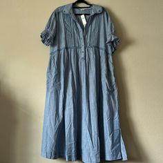 Never Worn Dress Size L Hinterland Dress, Anthropologie Dress, Anthropologie Dresses, Anthropologie, Blue White, Color Blue, Midi Dress, Blue And White, Womens Dresses