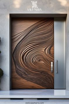 the door is made out of wood and metal