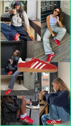 red adidas, adidas samba outfit women, red gazelle adidas outfit, sambas adidas women outfit, red sneakers outfit Red Adidas Outfit, Red Sneakers Outfit, Adidas Samba Outfit Women, Sambas Adidas Women Outfit, Red Adidas Shoes, Samba Adidas Outfit, Red Shoes Outfit, Adidas Gazelle Outfit, Adidas Samba Outfits