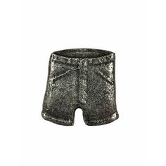 a black and silver shorts on a white background